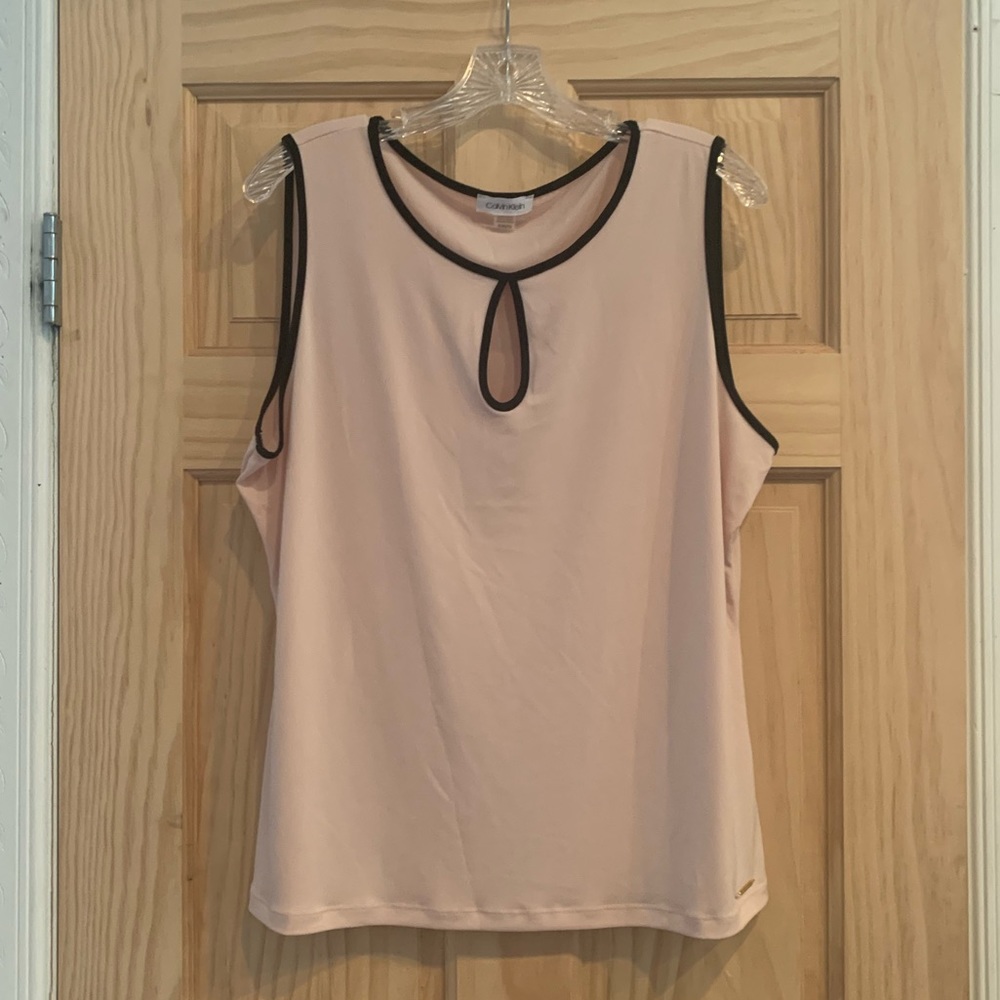 Calvin Klein sleeveless top career XL blush pink